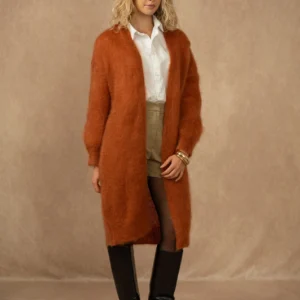 Italialainen Kid Mohair (80%) onesize (XS-XL), pitkä villatakki - Kuva 1