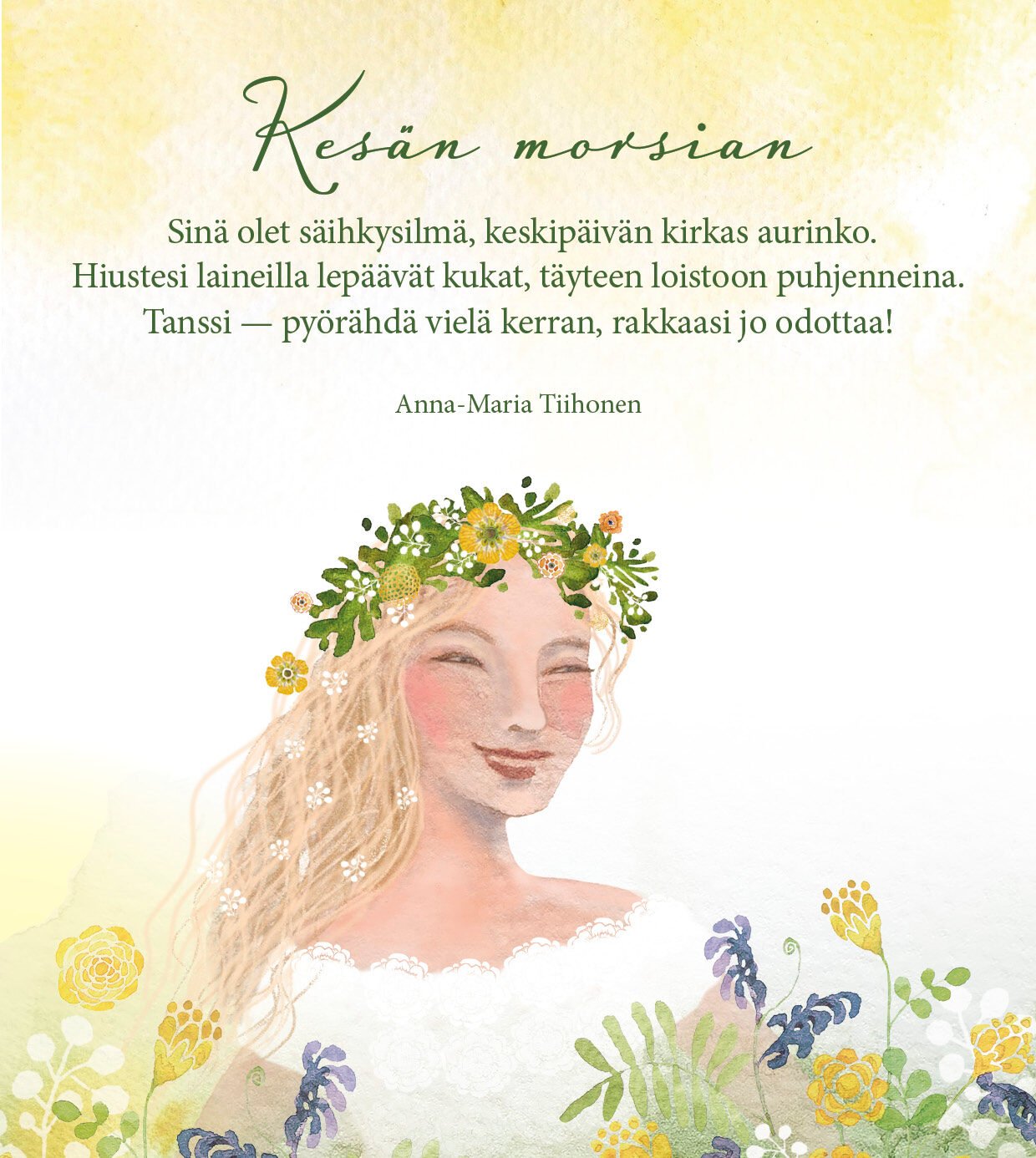 Vuodenaika morsian-korttikokoelma, Kesä, 2-osainen A6 matta - Kuva 1