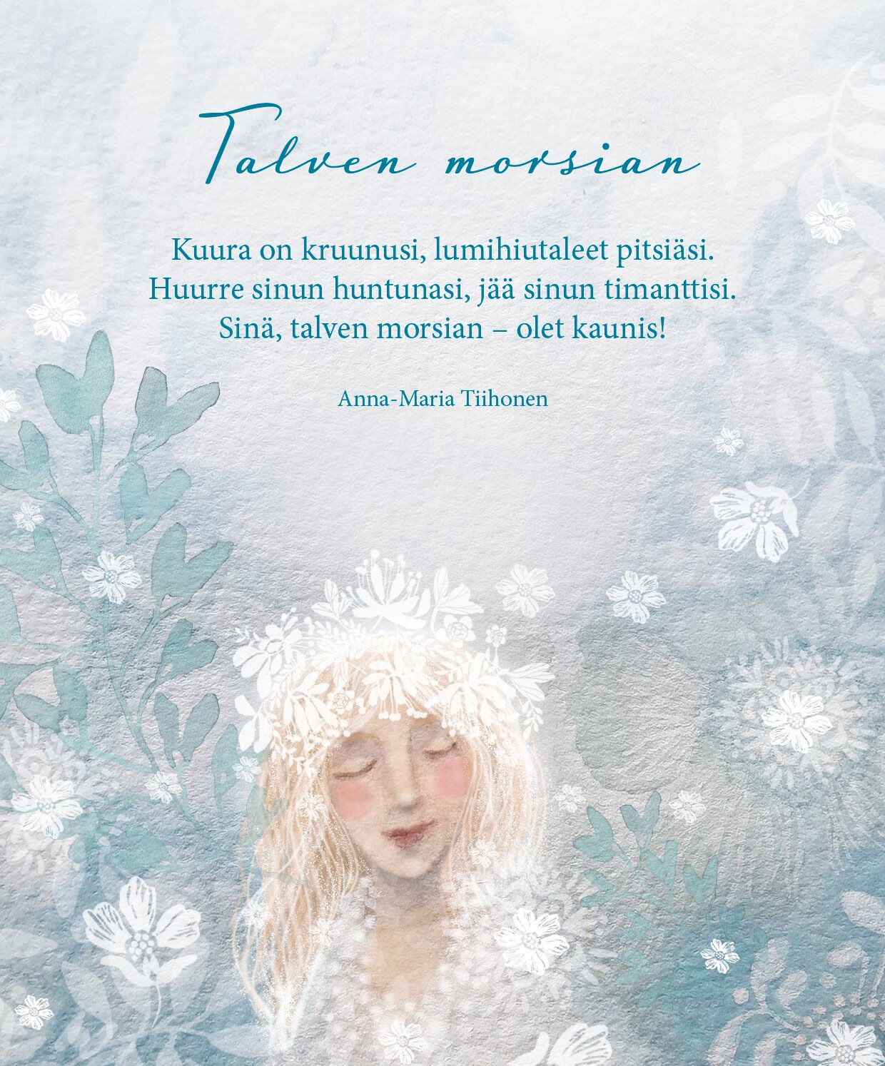 Vuodenaika morsian-korttikokoelma, Talvi, 2-osainen A6 matta - Kuva 1